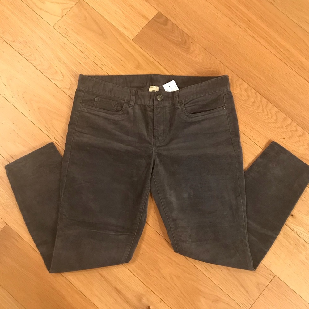 J.Crew Toothpick Ankle Cord in Grey Size 32